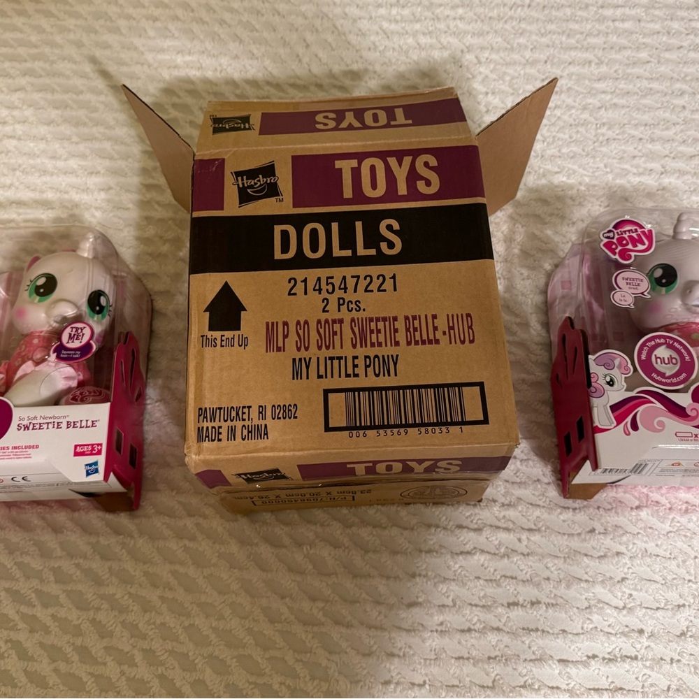 010 My Little Pony (2) Sweetie Belle Unicorn Talking Infant - original mfg box